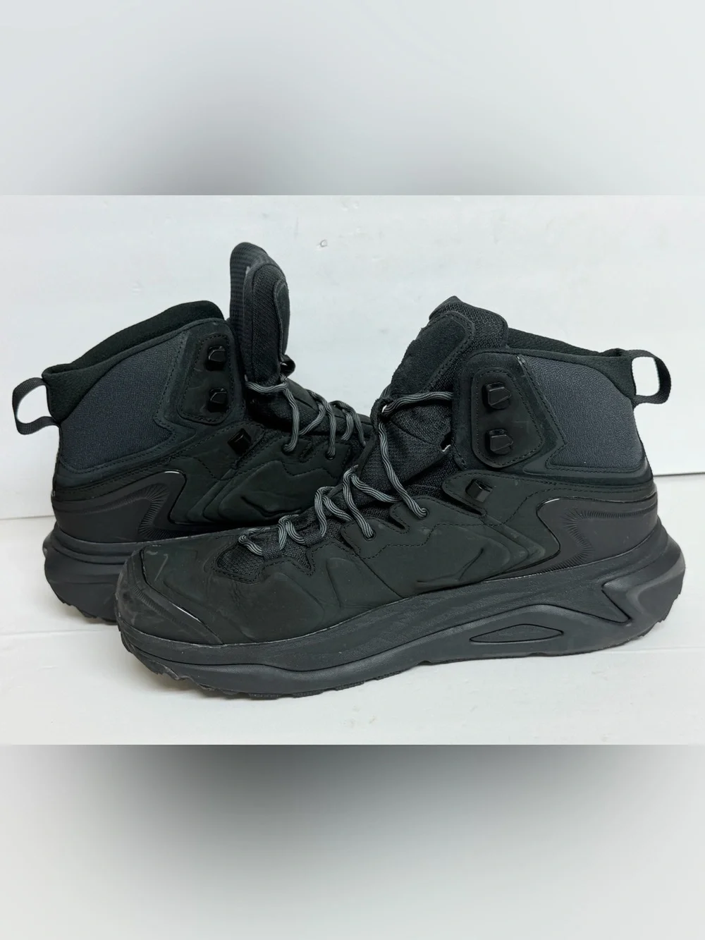 Hoka One One Kaha 3 Gore-Tex GTX Men’s Size 15 D Black Suede Vibram Hiking Boots